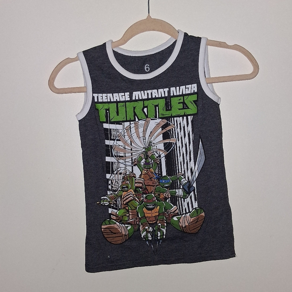 Gray Tank Top.Teenage Mutant Ninja Turtles .